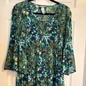 Catherines Multicolor Blouse NWOT